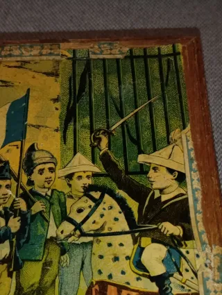 Jogo Cubos Madeira Antigo 1920/30