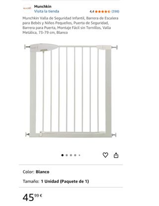 Valla seguridad bebé escaleras