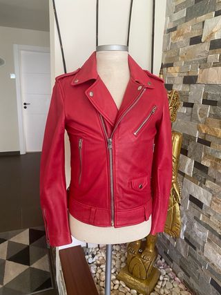 Cazadora Piel auténtica mango nueva S