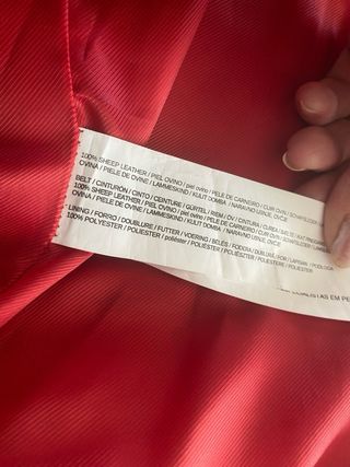 Cazadora Piel auténtica mango nueva S