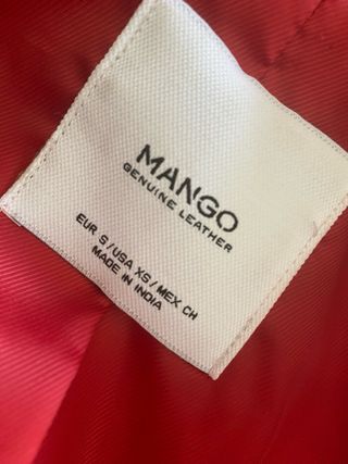 Cazadora Piel auténtica mango nueva S