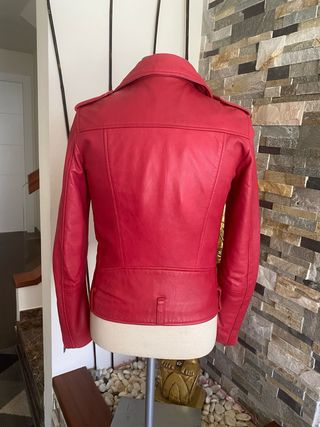 Cazadora Piel auténtica mango nueva S