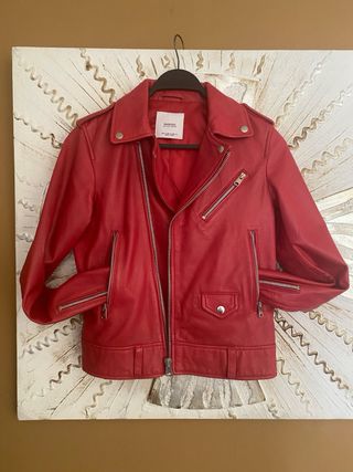 Cazadora Piel auténtica mango nueva S