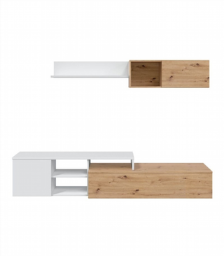 Mueble De Salón 221 Cm. Roble Nodic Y Blanco Arti