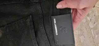 Pantaloni Karl Lagerfeld neri con zip