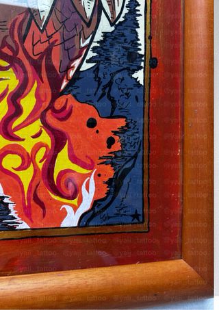 [Pieza ÚNICA] Cuadro Gran Formato Charizard estilo