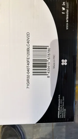 10 Paneles LED Artesolar 4000lm 40W