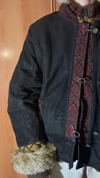 Chaqueta de cuero reversible