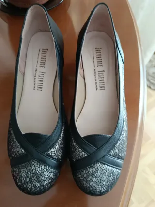 Zapatos Salvatore Visentini Negros y Plateados