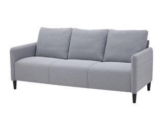 Sofá 3 plazas gris tela