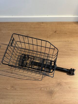 Portabultos con cesta para bicicleta