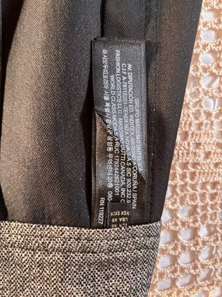 Falda Massimo Dutti Gris Tweed