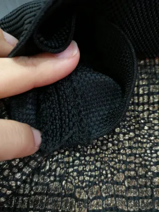 Mini gonna effetto mosaico oro