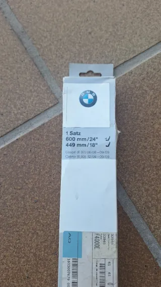 Escobillas Limpiaparabrisas BMW 600mm/449mm Nuevas