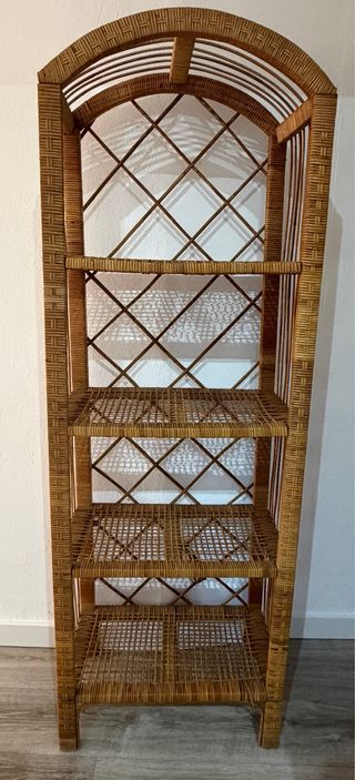 Estantería de ratán alta - 4 estanterias