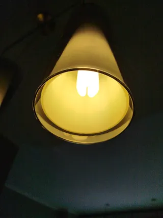 Lámpara colgante comedor cristal y metal