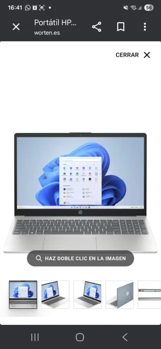 HP 15-fc0127ns 15.6 Ryzen 7 7730U 8GB 512GB SSD