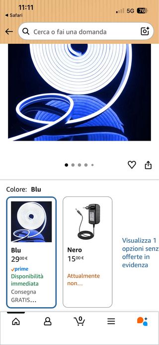 Striscia LED Rossa 12V