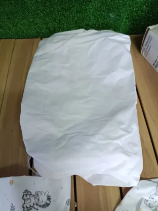 Juego de sábanas de Minicuna KOALA en blanco azul