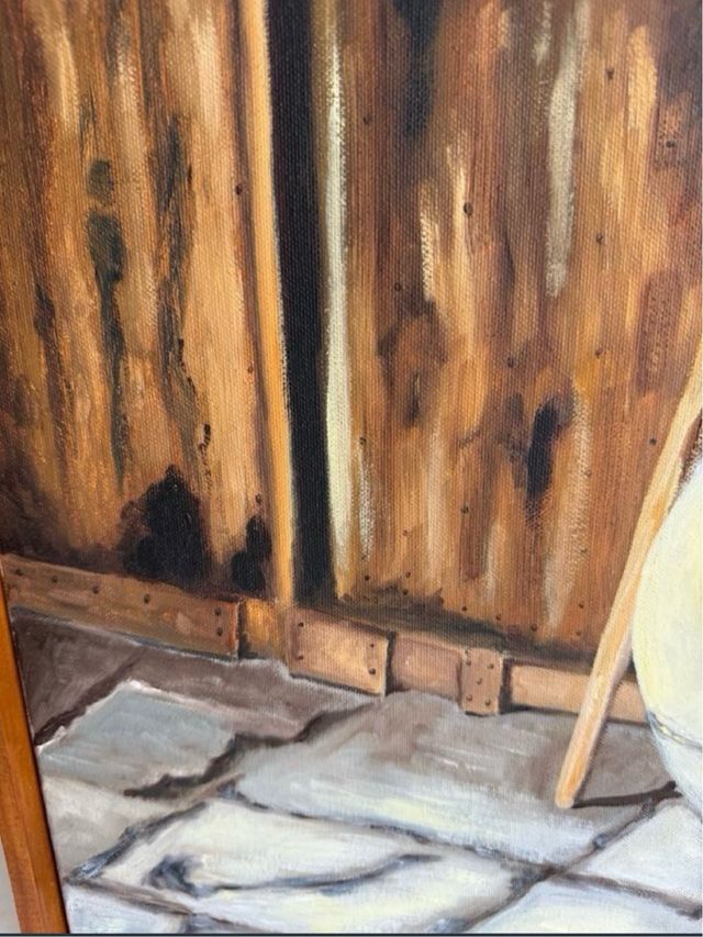 Pintura al óleo sobre lienzo Tinaja y Horca