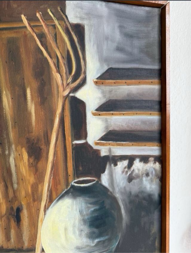 Pintura al óleo sobre lienzo Tinaja y Horca