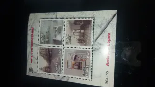 Lote hojas de sellos España Arte Contemporáneo Coc