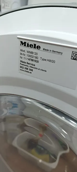 LAVADORA CARGA FRONTAL MIELE 8 KG A+ RPM 1600