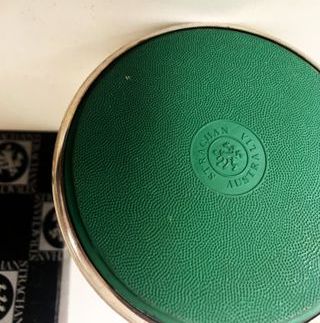 Par de posavasos botella vintage en metal plateado