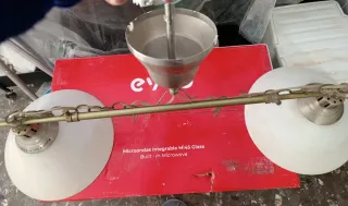 Lampara de cristal y metal