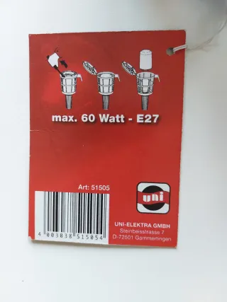 Lampada portatile universale nuova con cartellino.