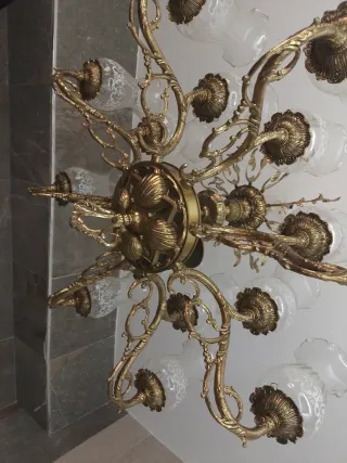 Lámpara Candelabro Antigua 14 Bombillas