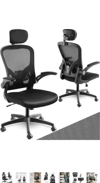 Silla de oficina ergonómica negra