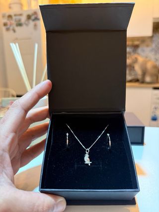 Collar Búho Suerte Oro y Plata