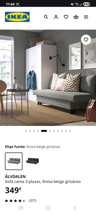 Sofá cama IKEA ÄLVDALEN 3 plazas