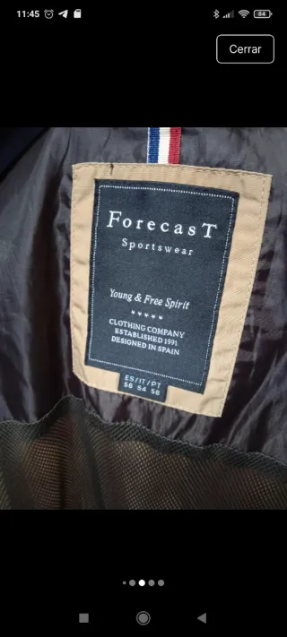 Parka Forescast Hombre Talla 56 Beige