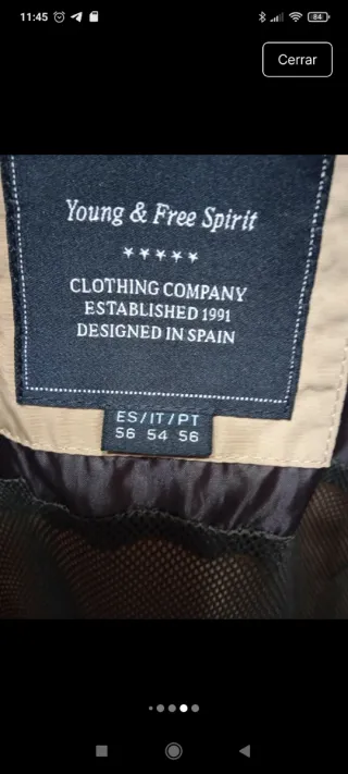 Parka Forescast Hombre Talla 56 Beige