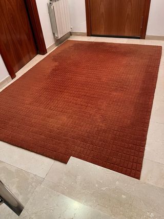 Alfombra de lana color caldera
