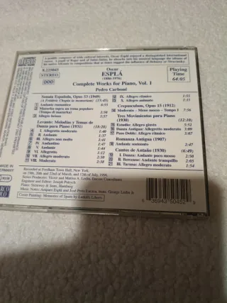 CD música Óscar esplá