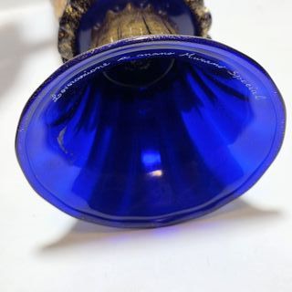 Grande Calice Vetro di Murano Blu, Smalto Metà XX