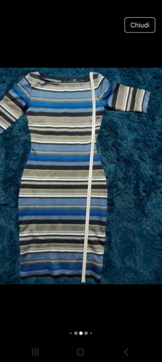 Abito Elisabetta Franchi fantasia zig-zag taglia M