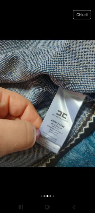 Abito Elisabetta Franchi fantasia zig-zag taglia M