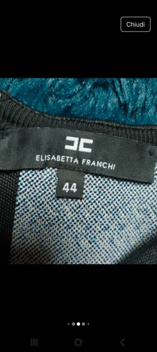 Abito Elisabetta Franchi fantasia zig-zag taglia M