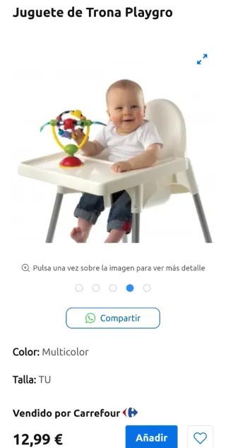 Juguete Ventosa Trona Playgro