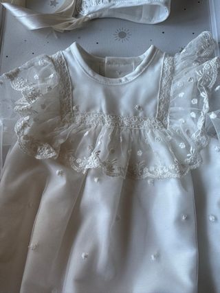 Pelele Bautizo Blanco con Capota