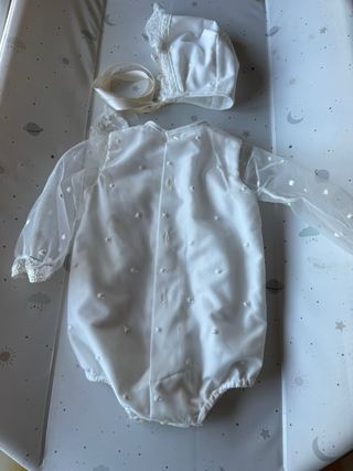 Pelele Bautizo Blanco con Capota