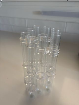 Jarrón moderno probetas cristal