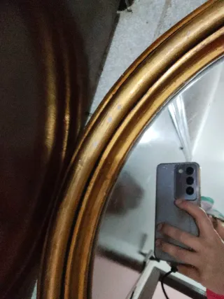 Espejo Redondo Dorado