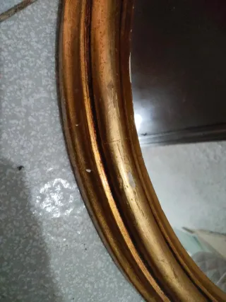 Espejo Redondo Dorado