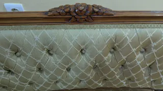 Sillón auxiliar tapizado madera