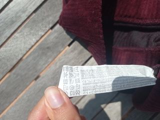 Falda terciopelo canalé granate